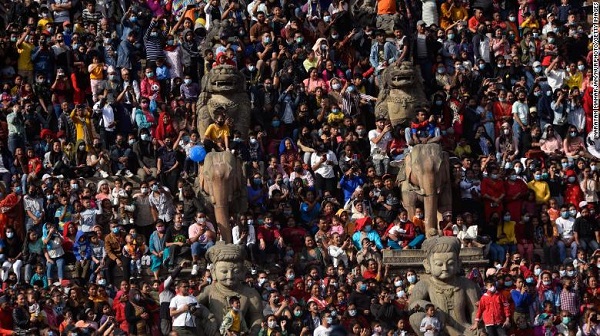 Người dân Nepal tham gia một lễ hội được tổ chức 