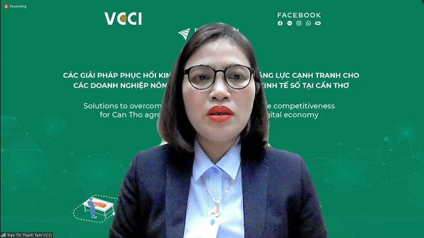 Bà Trần Thị Thanh Tâm Phó Giám đốc phụ trách - Trung tâm Hỗ trợ DNNVV, VCCI