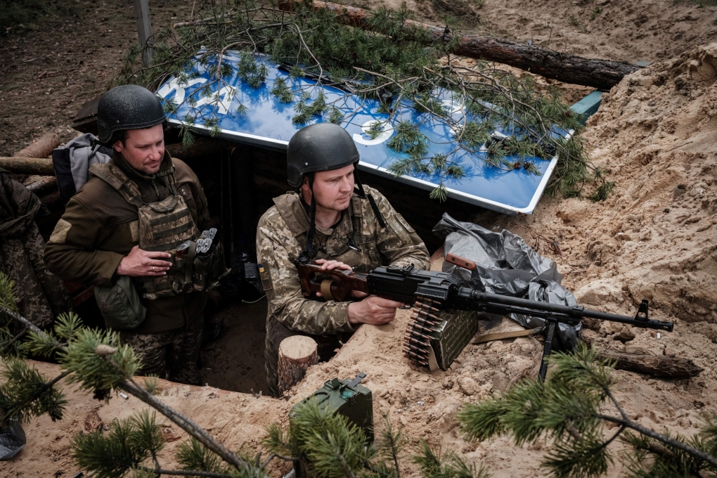 Các binh sĩ Ukraine gần Lyman, miền đông Ukraine