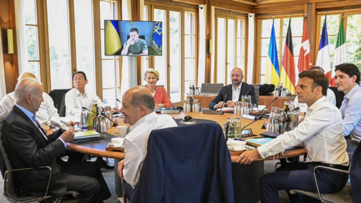 Tổng thống Ukraine họp trực tuyến cùng các lãnh đạo nhóm G&