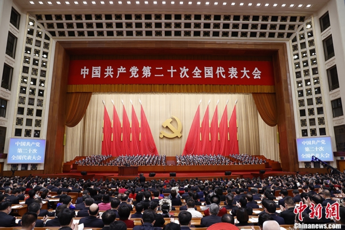 Đại hội XX Đảng Cộng sản Trung Quốc khai mạc tại Bắc Kinh. Ảnh: Chinanews