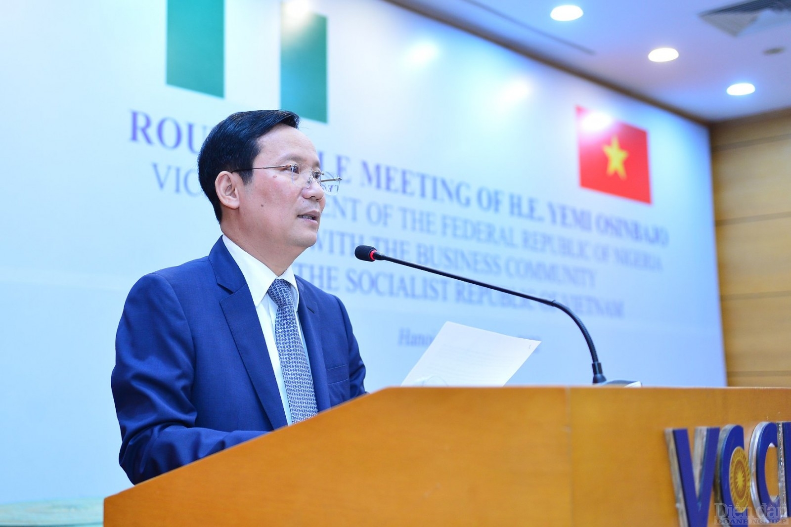 Chủ tịch VCCI Phạm Tấn Công phát biểu tại Cuộc gặp gỡ
