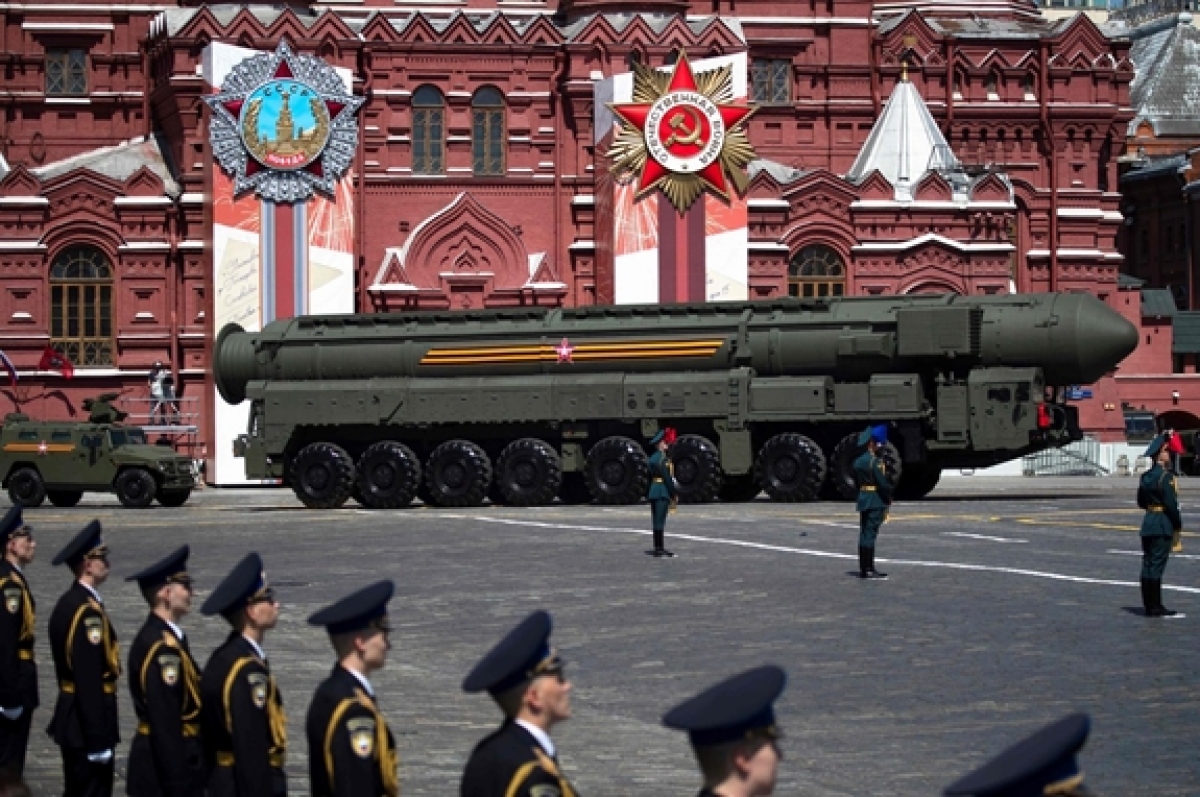 Hệ thống tên lửa đạn đạo xuyên lục địa RS-24 Yars của Nga trong cuộc duyệt binh ở Moscow vào tháng 6-2020. Ảnh: Daily Sabah