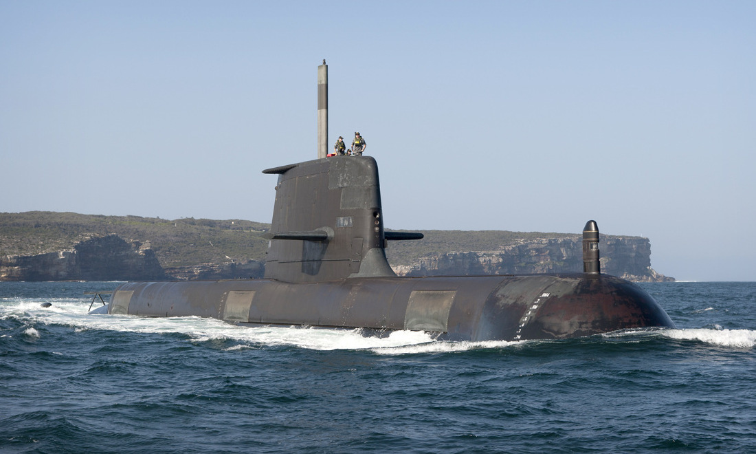 Tàu ngầm HMAS Collins của hải quân Australia. Ảnh: Hải quân Australia.