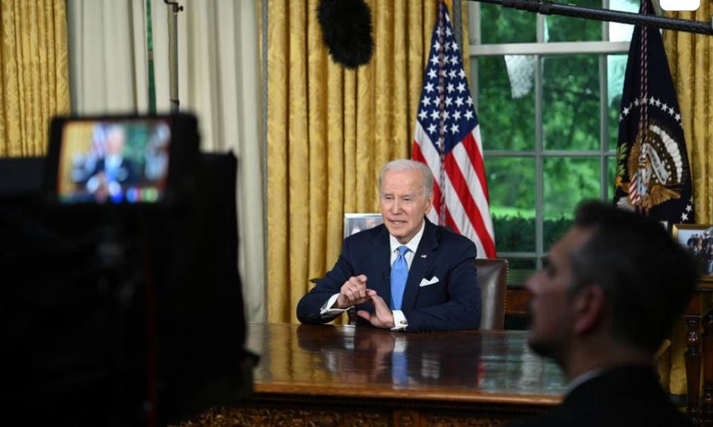 Tổng thống Mỹ Joe Biden phát biểu tại Phòng Bầu dục sau khi trở về từ Israel