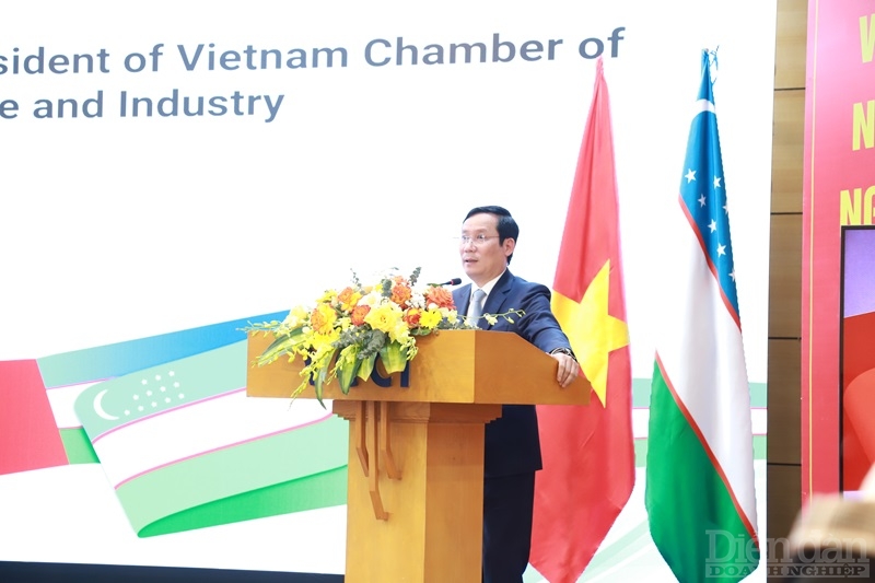 Chủ tịch VCCI Phạm Tấn Công phát biểu tại buổi làm việc