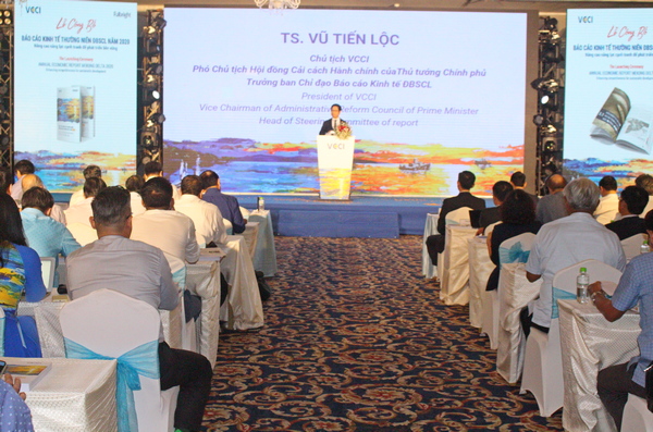 TS Vũ Tiến Lộc, Chủ tịch VCCI cho biết Báo cáo thường niên ĐBSCL 2020 là bản báo cáo đầu tiên về vùng trong cả nước.