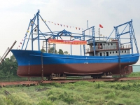 Fishipco Hải Phòng: Hạ thủy tàu đánh cá vỏ thép nghề lưới chụp 1.100HP