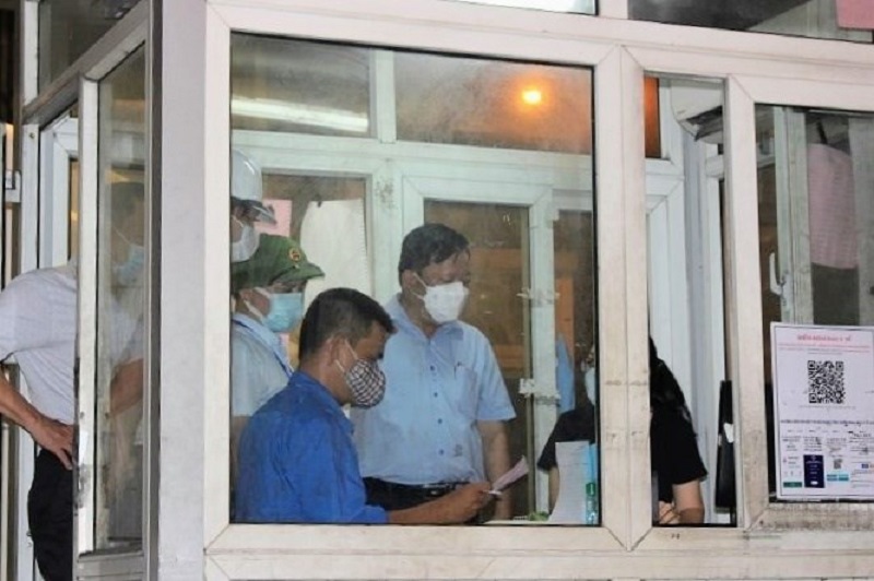 Kiểm tra công tác kiểm soát dịch bệnh COVID-19 của quận Hải An đặt tại chi nhánh Cảng Tân Vũ (Cảng Hải Phòng).