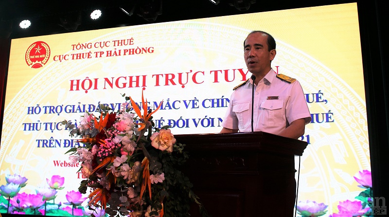 Theo ông Ông Vũ Huy Khuê - Phó Cục trưởng Cục Thuế Hải Phòng chia sẻ với các doanh nghiệp tại HN trực tuyến