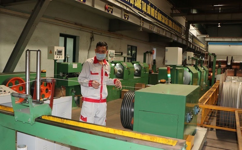 Hoạt động sản xuất tại Nhà máy Bắc Dương - chi nhánh Công ty Cổ phần Dây và Cáp điện Thượng Đình