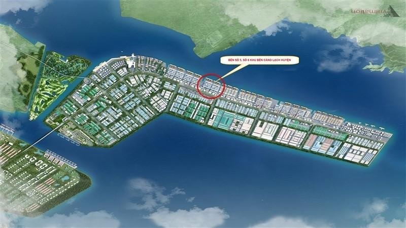 Vị trí triển khai Dự án xây dựng bến số 5, số 6 khu bến cảng Lạch Huyện thuộc cảng biển Hải Phòng