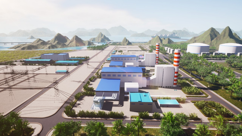 phối cảnh dự kiến của Nhà máy điện khí LNG Quảng Ninh