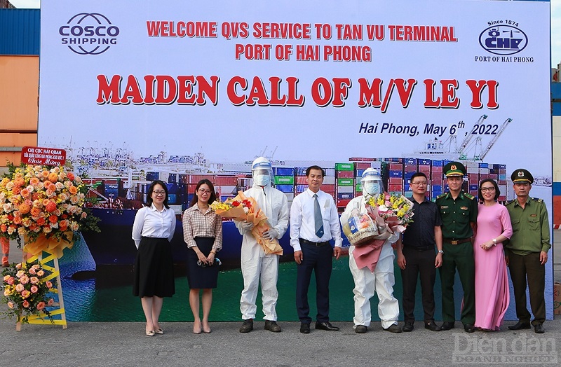 tháng 4/2022, Cảng Hải Phòng đón thêm tuyến dịch vụ thứ 4 của hãng tàu COSCO nhất Trung Quốc và đứng thứ 4 thế giới