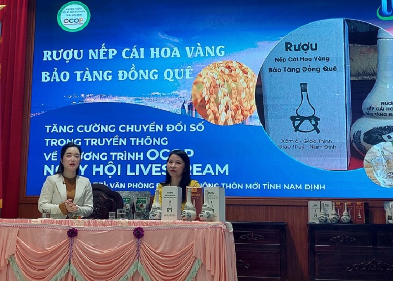 Chương trình livetream trực tuyến được phát trên Fanpage Sản phẩm OCOP Nam Định