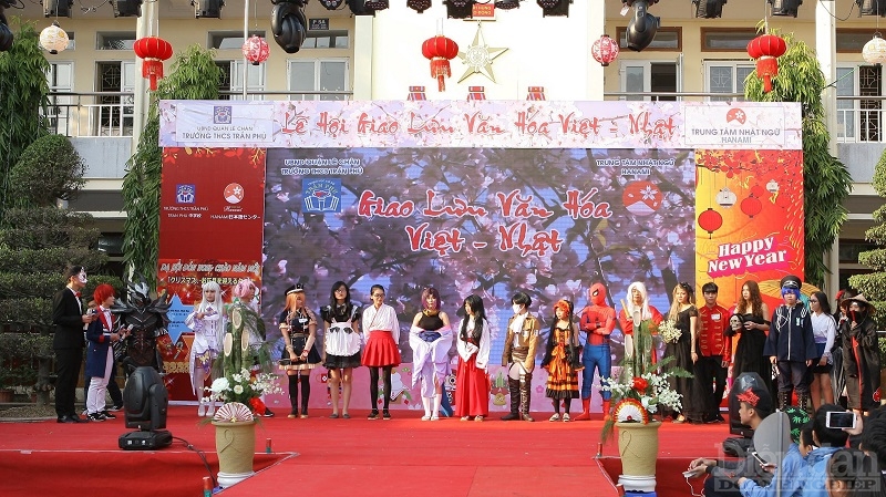 Lễ hội văn hoá Việt - Nhật được tổ chức tại trường THCS Trần Phú, TP Hải Phòng