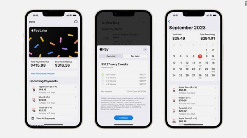 Dịch vụ Apple Pay Later sẽ được triển khai tại Mỹ với số lượng người dùng giới hạn