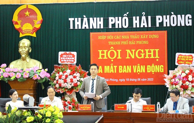 Ông Nguyễn Thế Mạnh - Trưởng Ban vận động phát biểu tại hội nghị
