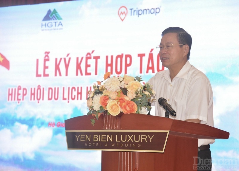 Ông Nguyễn Văn Sơn - Chủ tịch UBND tỉnh Hà Giang phát biểu chỉ đạo tạo lễ ký kết