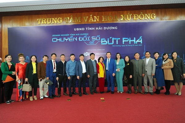 Các doanh nghiệp tại hội nghị chuyên đề “Doanh nghiệp tỉnh Hải Dương – Chuyển đổi số để bứt phá”