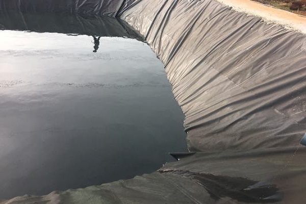 Hồ chứa nước thải đông đặc màu đen nhưng lại không được xử lý