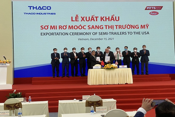 THACO Industries và PITTS Enterprises đã chính thức ký kết thỏa thuận độc quyền phân phối sơ mi rơ moóc tại thị trường Mỹ 
