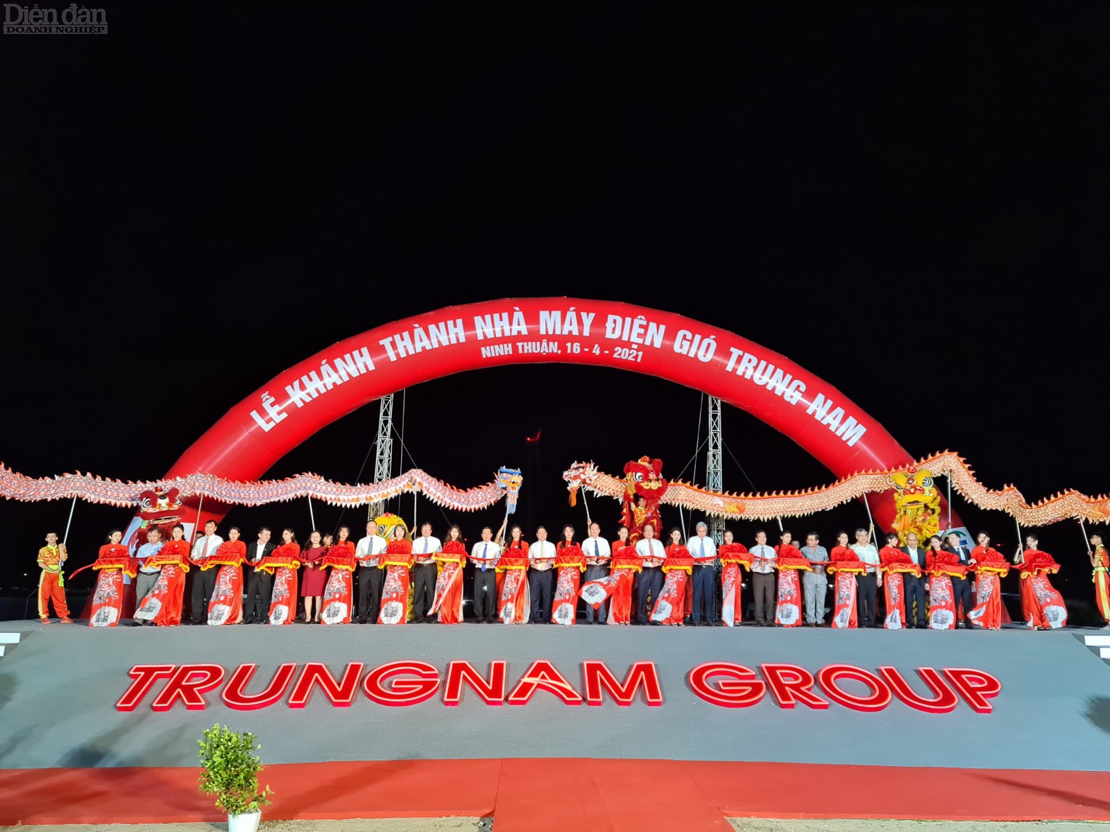 Nhà máy Điện gió Trung Nam vừa được tổ chức tại tỉnh Ninh Thuận