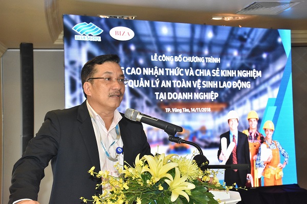 Ông Võ Minh Nhựt, Tổng Giám Đốc, Công ty TNHH NS BlueScope Việt Nam mong muốn nâng cao nhận thức về an toàn vệ sinh lao động của doanh nghiệp Việt Nam