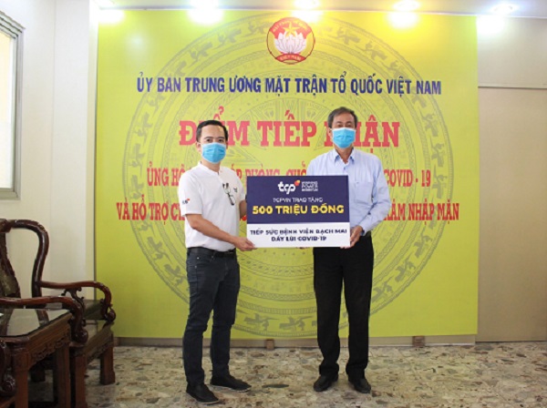 thông qua Uỷ ban Trung Ương MTTQ Việt Nam, Công ty TCPVN đã đóng góp 500 triệu đồng tiếp sức cho BV Bạch Mai vượt qua đại dịch