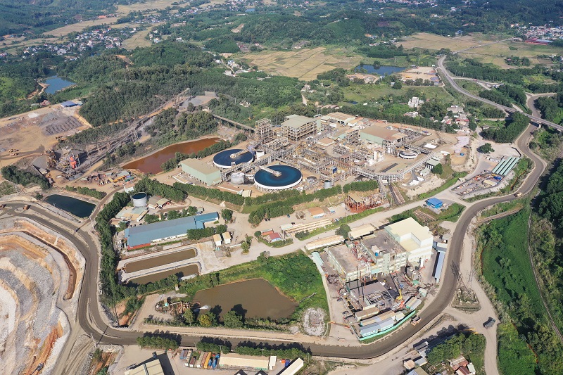 Toàn cảnh nhà máy khai thác chế biến khoáng sản tại mỏ đa kim Núi Pháo. Ảnh: MSN