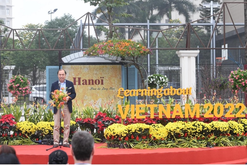 Đường hoa Home Hanoi Xuan 2022 thu hút sự tham gia của các Đại sứ/ Trưởng đại diện từ các Ngoại giao đoàn và các Tổ chức tại 