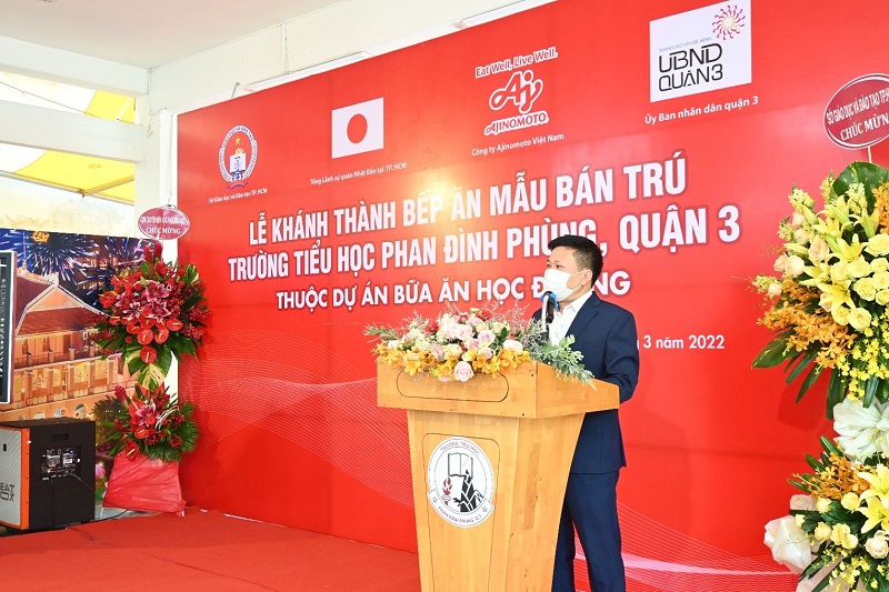 Ông Nguyễn Nho Huy – Phó Vụ trưởng - Vụ Giáo dục Thể chất - Bộ Giáo dục và Đào tạo phát biểu