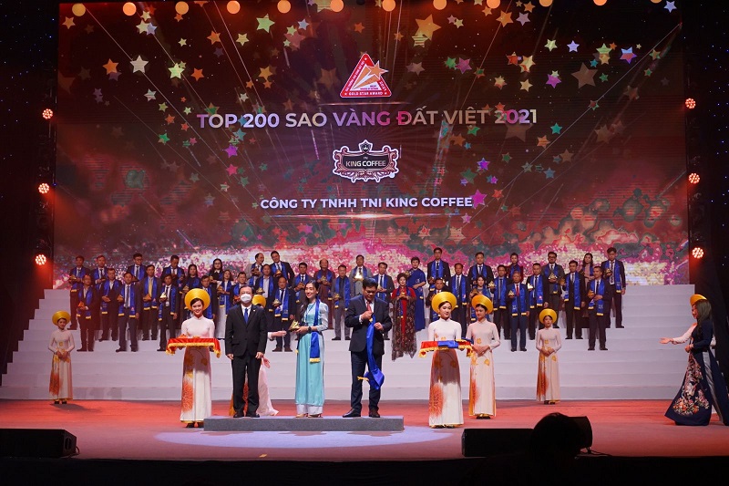 King Coffee được vinh danh tại lễ trao giải thưởng Sao Vàng Đất Việt năm 2021