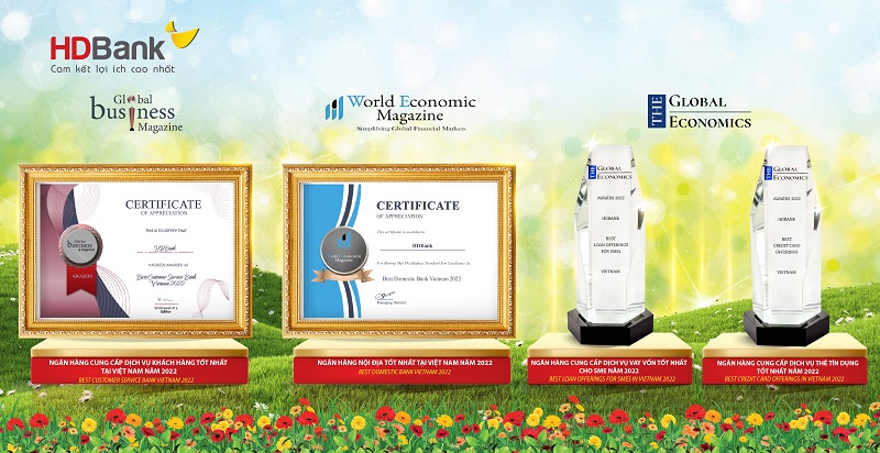 HDBank được trao 4 giải thưởng danh giá