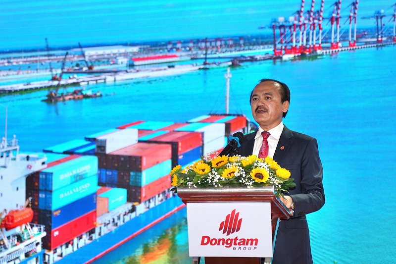 Ông Võ Quốc Thắng – Chủ tịch HĐQT Dongtam Group (Chủ đầu tư), Chủ tịch Hiệp hội Doanh nghiệp tỉnh Long An phát biểu