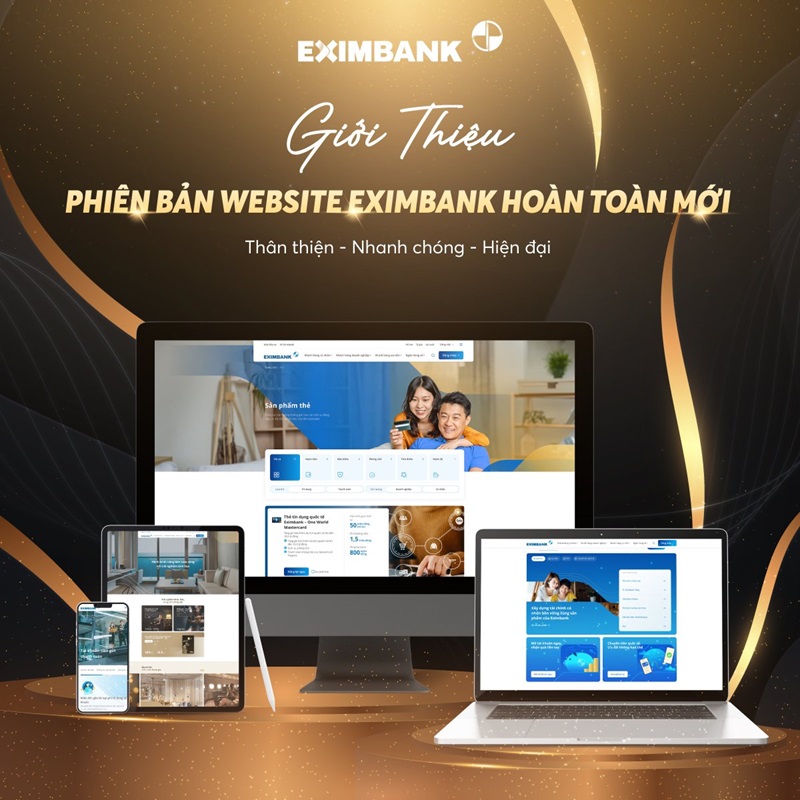 Eximbank chính thức thay đổi giao diện website kể tử ngày