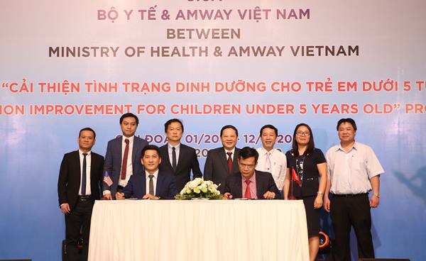 Bộ Y tế và Amway Việt Nam, đã chính thức ký kết thỏa thuận hợp tác dự án “Cải thiện tình trạng dinh dưỡng cho trẻ em dưới 5 tuổi” trong giai đoạn 2019 - 2020. 
