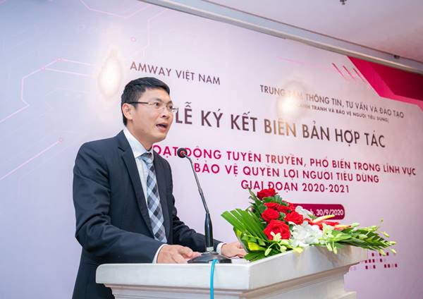 Ông Trịnh Anh Tuấn, Phó Cục trưởng Cục Cạnh tranh và Bảo vệ người tiêu dùng, Bộ Công Thương phát biểu khai mạc.