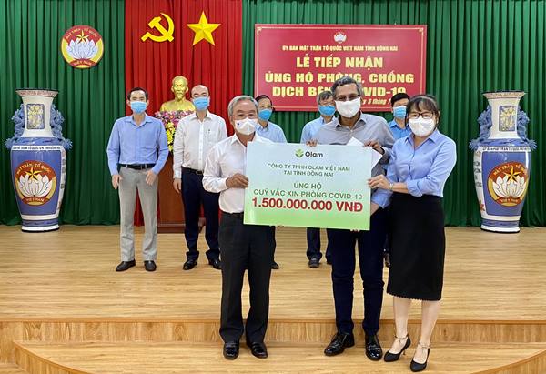 Tặng 1,5 tỷ đồng cho tỉnh Đồng Nai