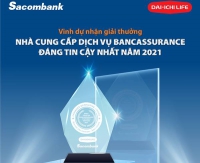 “Nhà cung cấp dịch vụ Bancassurance đáng tin cậy nhất tại Việt Nam năm 2021”