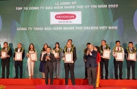 Dai-ichi Life Việt Nam đạt danh hiệu Top 2 