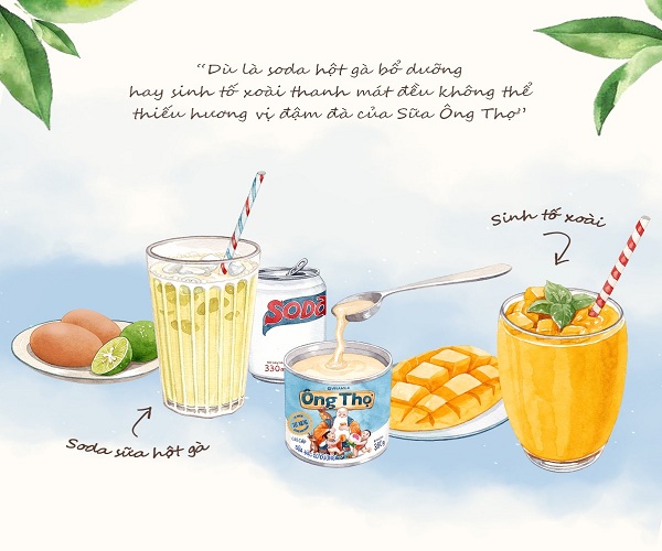 Sữa đặc Ông Thọ là nguyên liệu không thể thiếu trong các món ăn ngon và quen thuộc với người Việt mọi lứa tuổi.