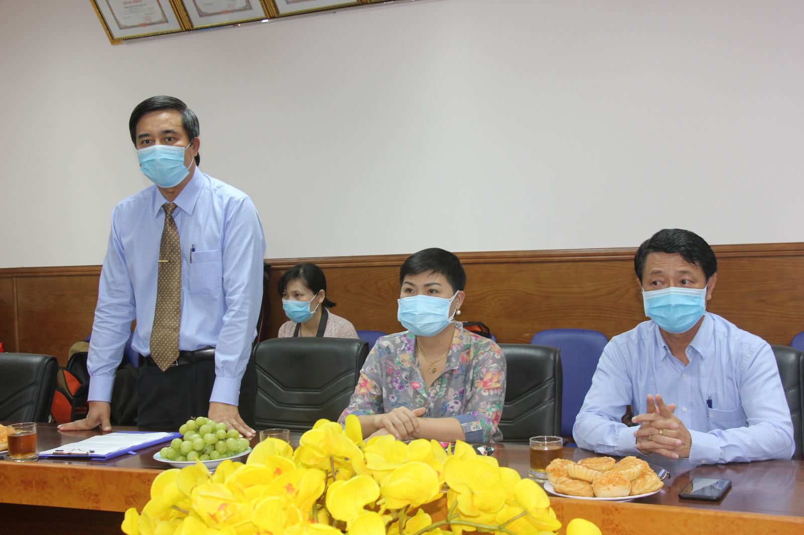 Ông Trần Thanh Hải - TGĐ Sonadezi chia sẻ về việc tặng máy thở cho Bệnh viện Đa khoa Đồng Nai