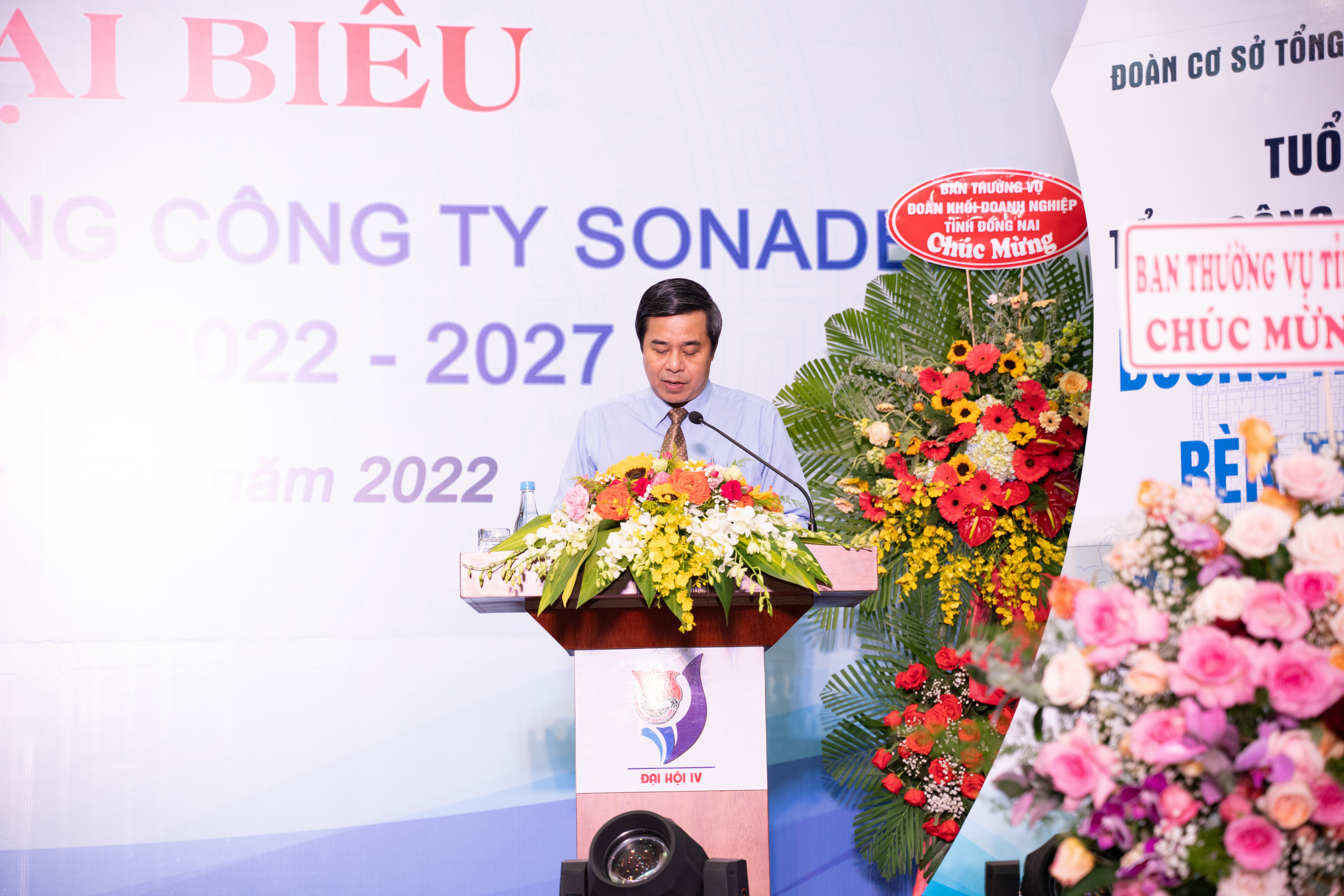 Đồng chí Trần Thanh Hải - Bí thư Đảng ủy, Thành viên HĐQT, Tổng Giám đốc Tổng công ty Sonadezi phát biểu chỉ đạo