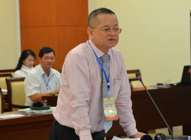 Ông Lê Văn Quang – Chủ tịch Tập đoàn Minh Phú chia sẻ về công nghệ nuôi tôm 234 với nhiều ưu điểm và dễ thực hiện.