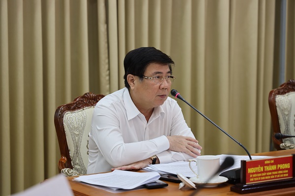 Chủ tịch UBND TP. HCM Nguyễn Thành Phong phát biểu tại Hội nghị.