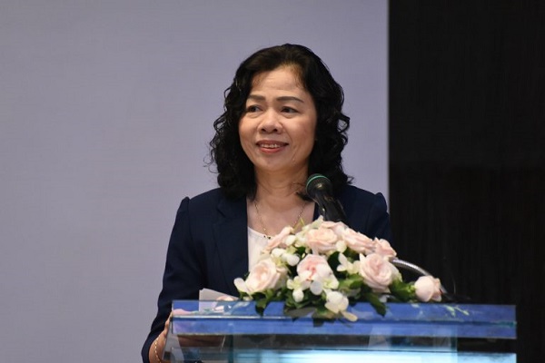 Bà Vũ Thị Mai - Thứ trưởng Bộ Tài chính phát biểu tại Hội nghị.
