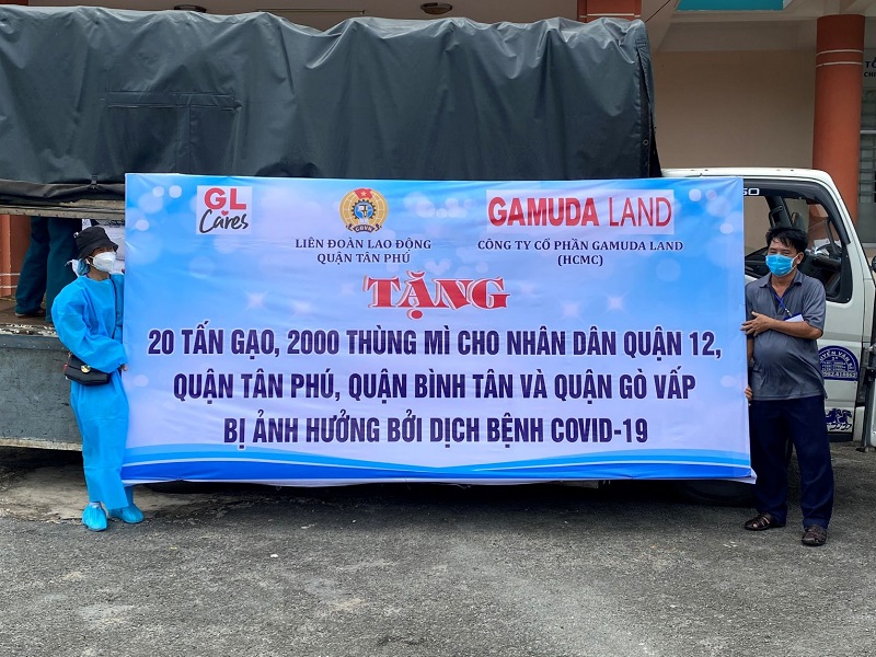 Gamuda Land ủng hộ lương thực, thực phẩm cho người dân TP.HCM gặp khó khăn do COVID-19.