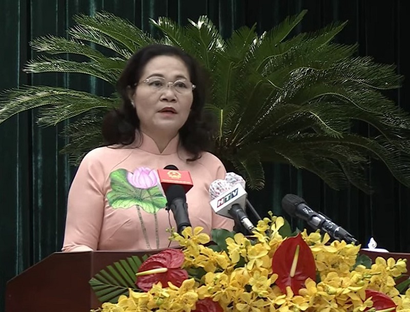 Chủ tịch HĐND TP.HCM Nguyễn Thị Lệ phát biểu khai mạc kỳ họp - Ảnh chụp màn hình.