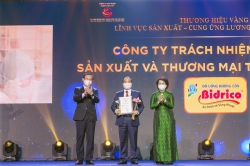 Bidrico nhận Giải thưởng Thương hiệu Vàng TP.HCM năm 2021